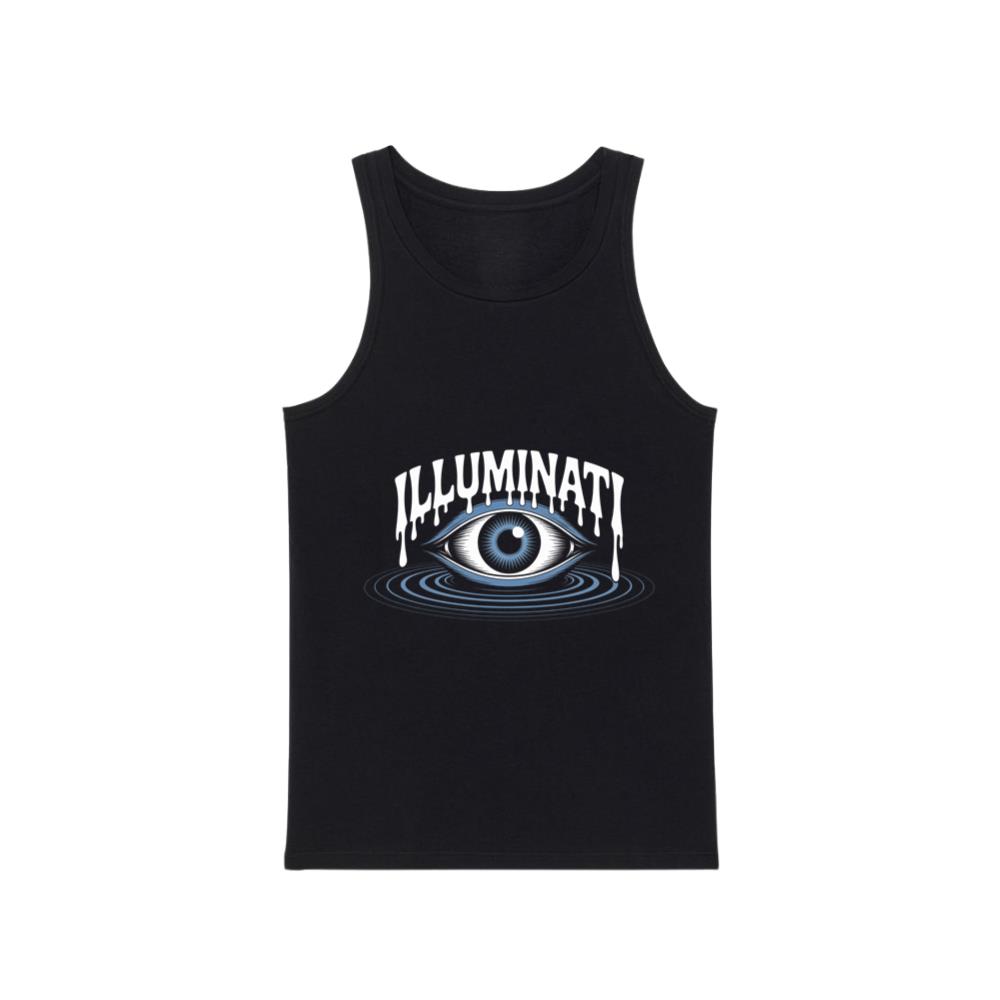 Illuminati All-Seeing Eye Symbol with Mystical Rays Graphic Tank Top