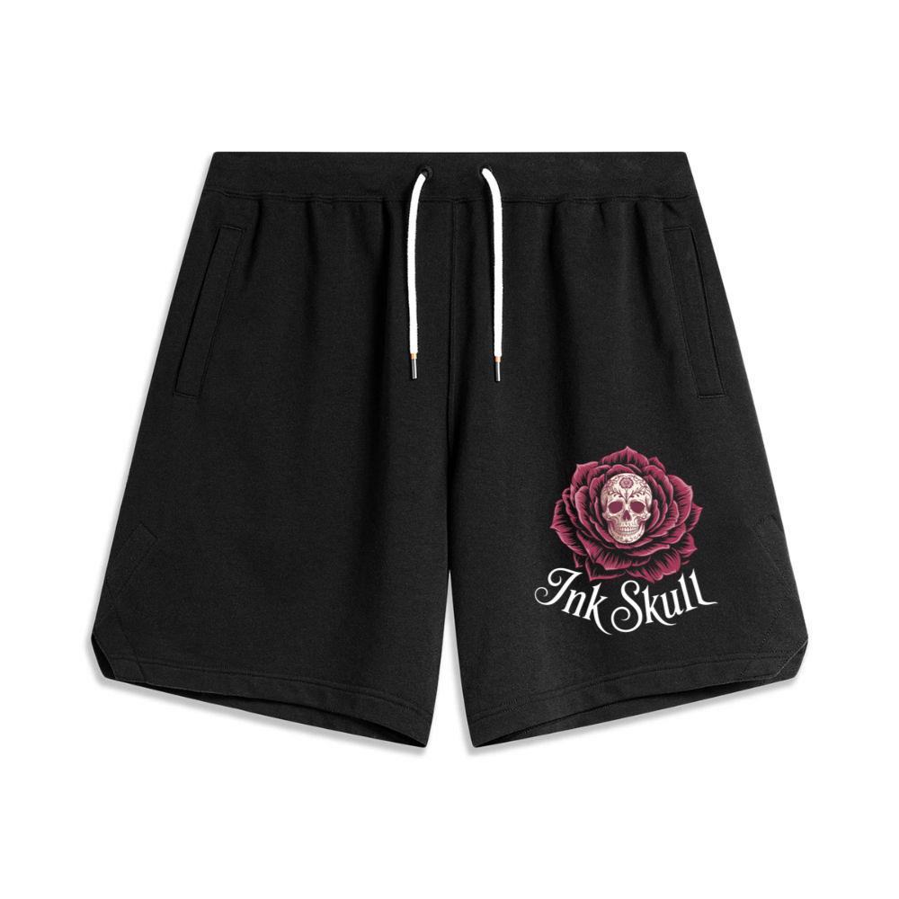 Ink Skull Rose Tattoo Inspired Gothic Artwork Design Short