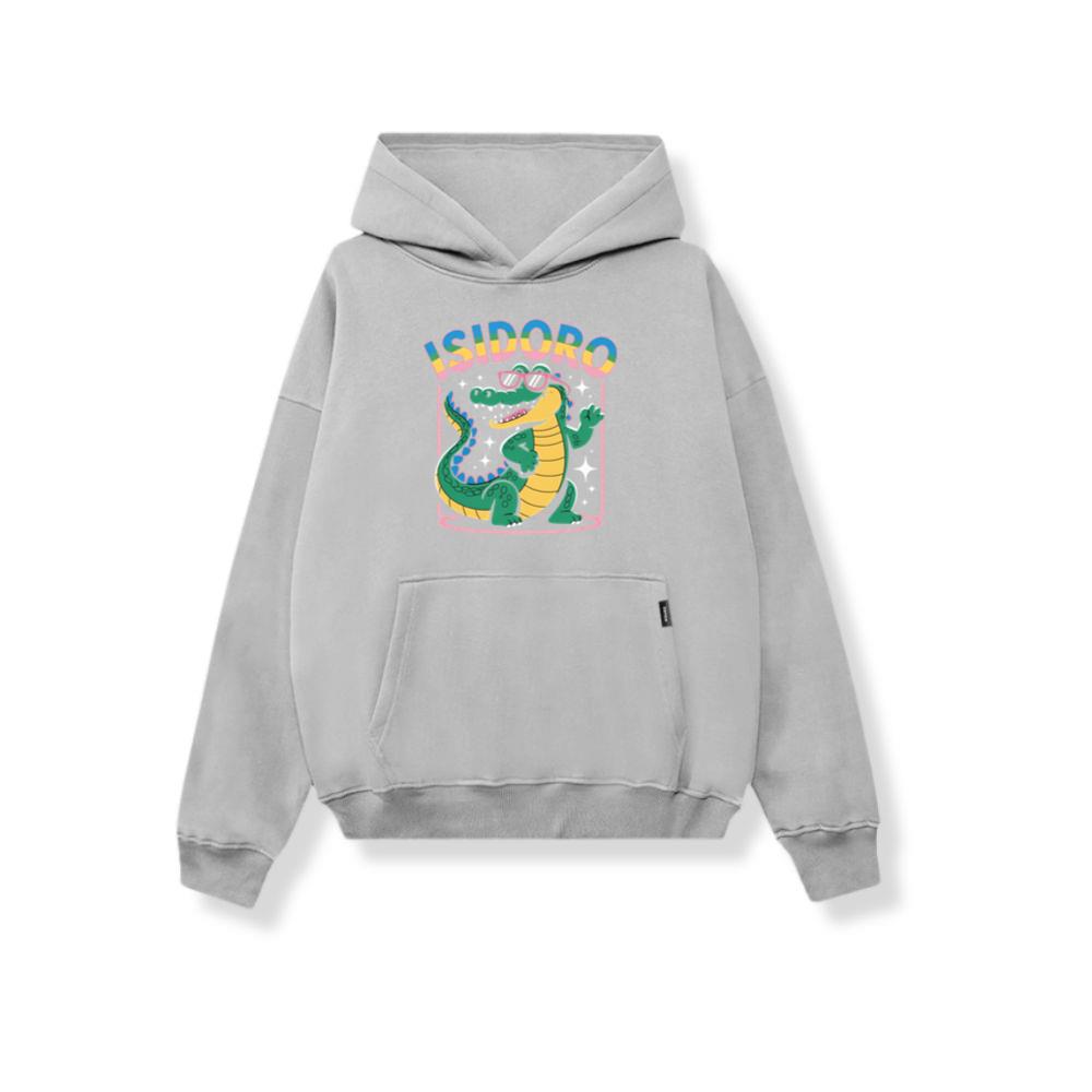 Isidoro Cool Crocodile Cartoon Graphic for Tropical Streetwear Vibe Hoodie - Image 3