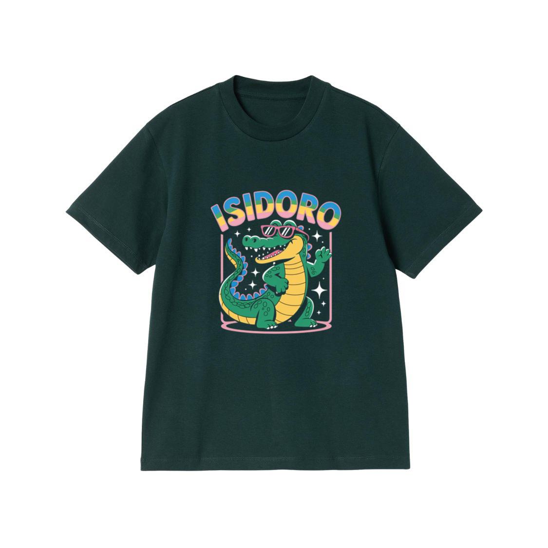 Isidoro Cool Crocodile Cartoon Graphic for Tropical Streetwear Vibe T-Shirt - Image 2