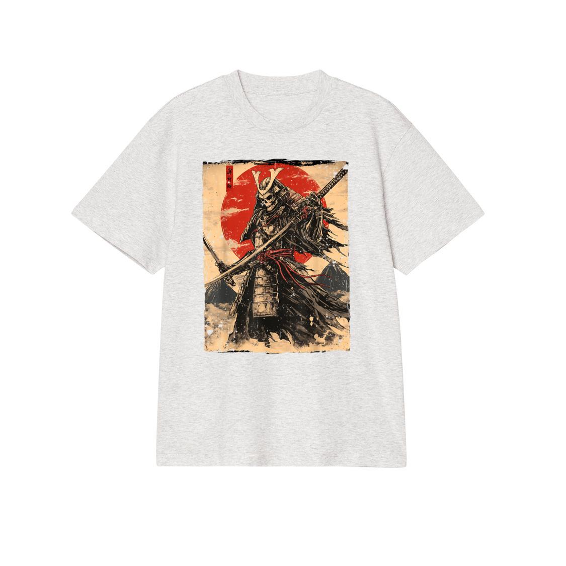 Japan Samurai Warrior Skeleton Ukiyo Ink Artwork Samurai T-Shirt