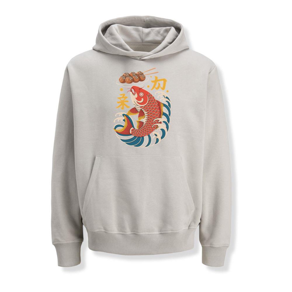 Japanese Koi Fish Wave Takoyaki Retro Graphic Hoodies