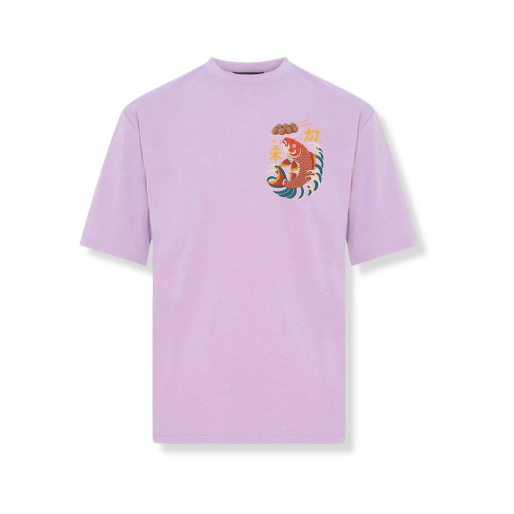 Japanese Koi Fish Wave Takoyaki Retro Graphic T-Shirt - Image 3