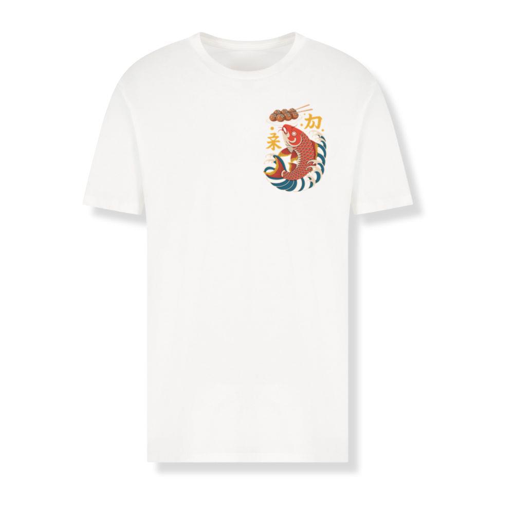 Japanese Koi Fish Wave Takoyaki Retro Graphic T-Shirt