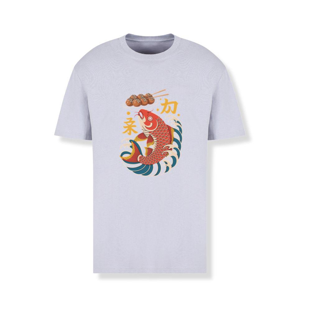 Japanese Koi Fish Wave Takoyaki Retro Graphic T-Shirts