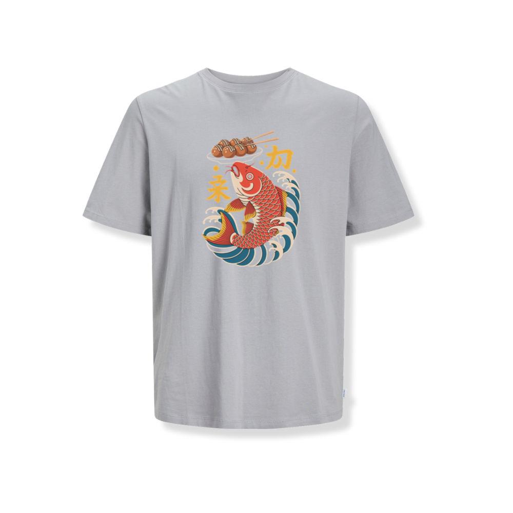 Japanese Koi Fish Wave Takoyaki Retro Graphic T-Shirts