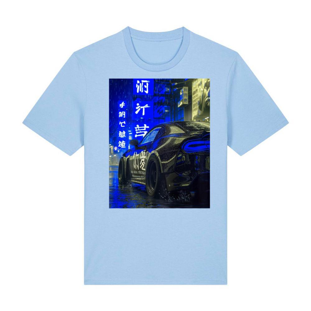 JDM Japan Drifting Tuning Car Tokyo At Night On The Back T-Shirt