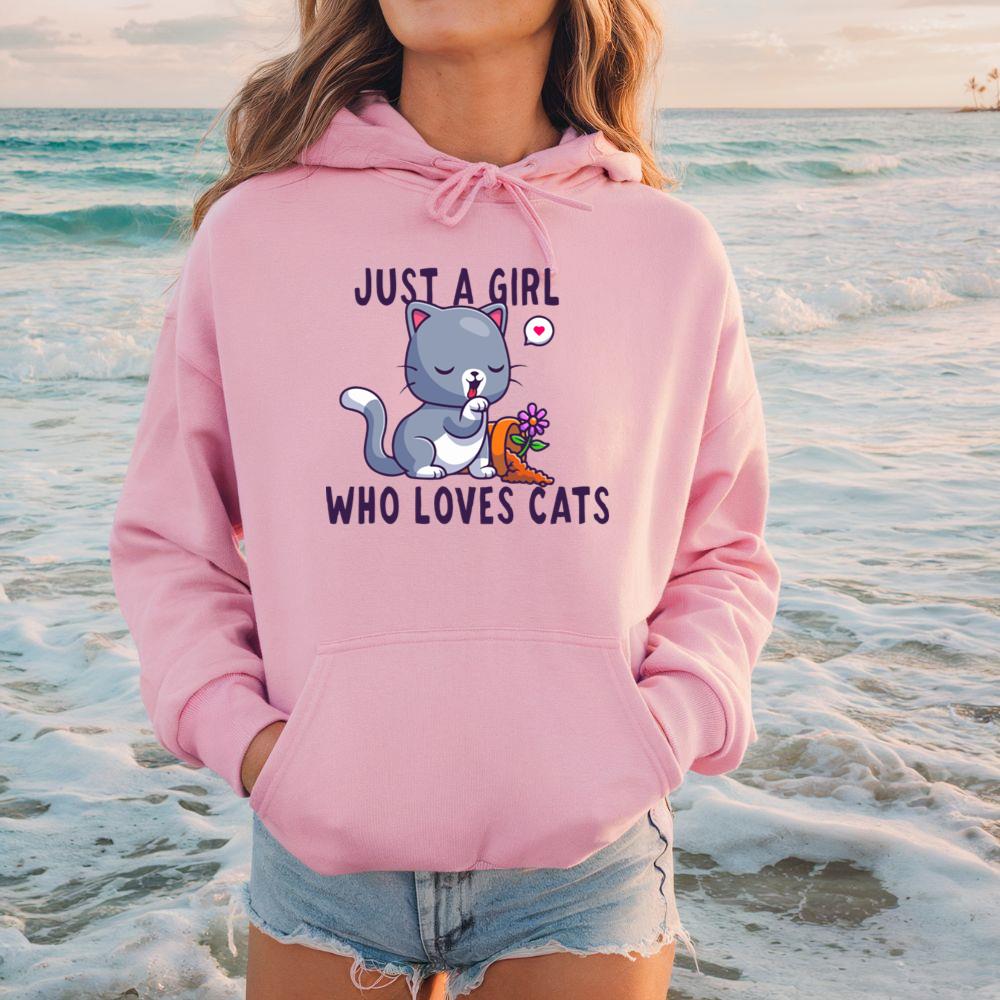 Just a girl who loves cats animals lovers Hoodie