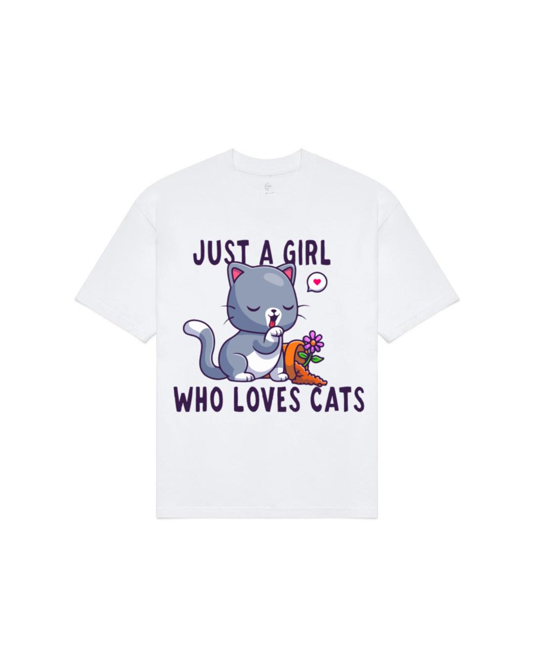 Just a girl who loves cats animals lovers T-Shirts
