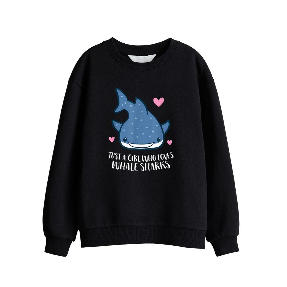 Just a Girl Who Loves Whale Sharks Cute Whale Shark Sweatshirt