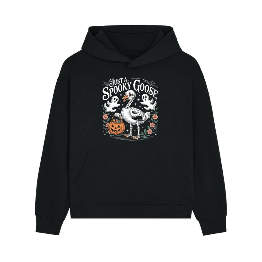 Just a Spooky Goose Funny Halloween Pumpkin Ghost Design Hoodie