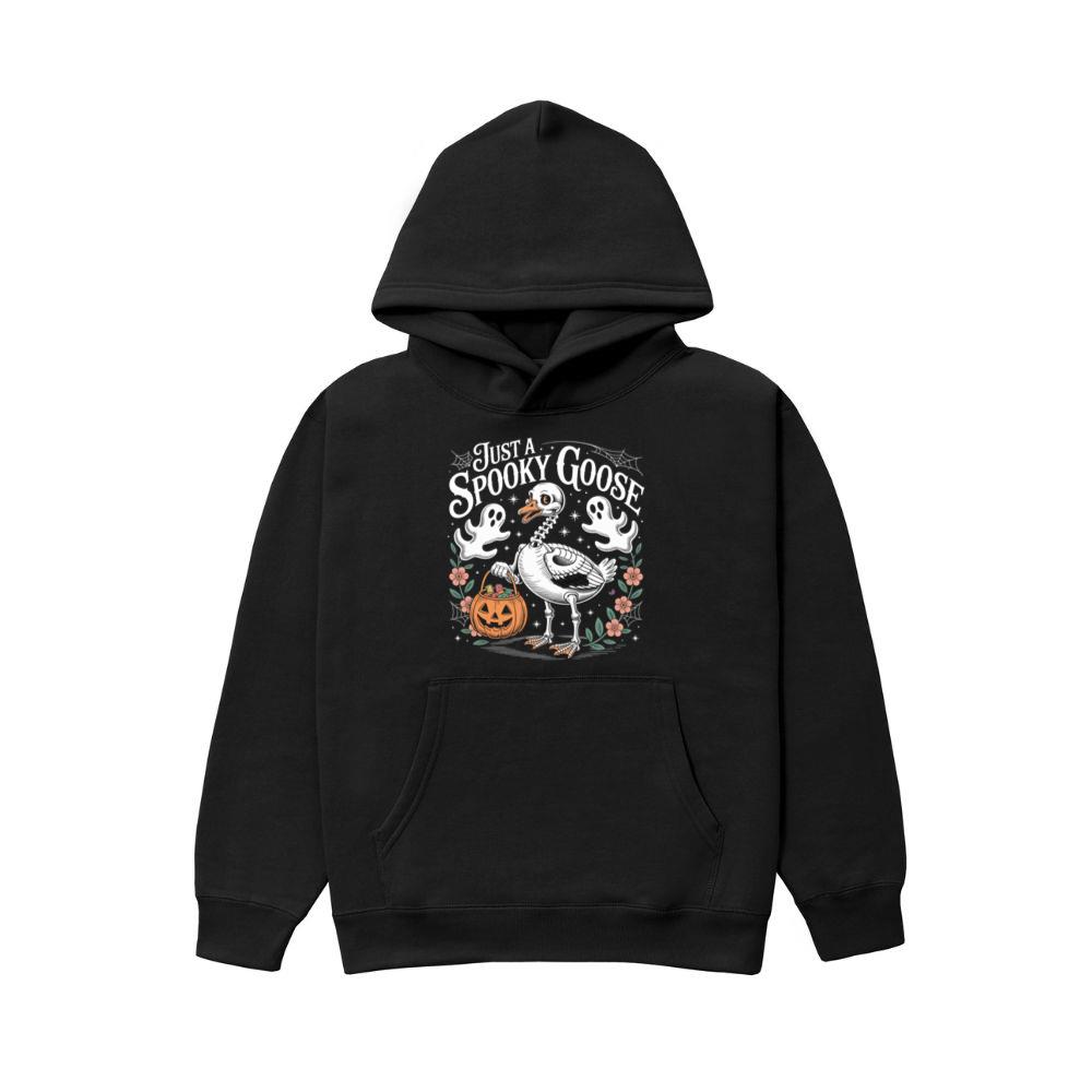 Just a Spooky Goose Funny Halloween Pumpkin Ghost Design Hoodie