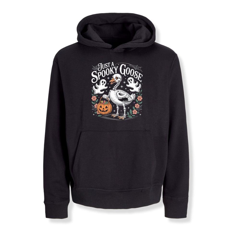 Just a Spooky Goose Funny Halloween Pumpkin Ghost Design Hoodies