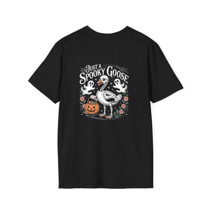 Just a Spooky Goose Funny Halloween Pumpkin Ghost Design T-Shirt