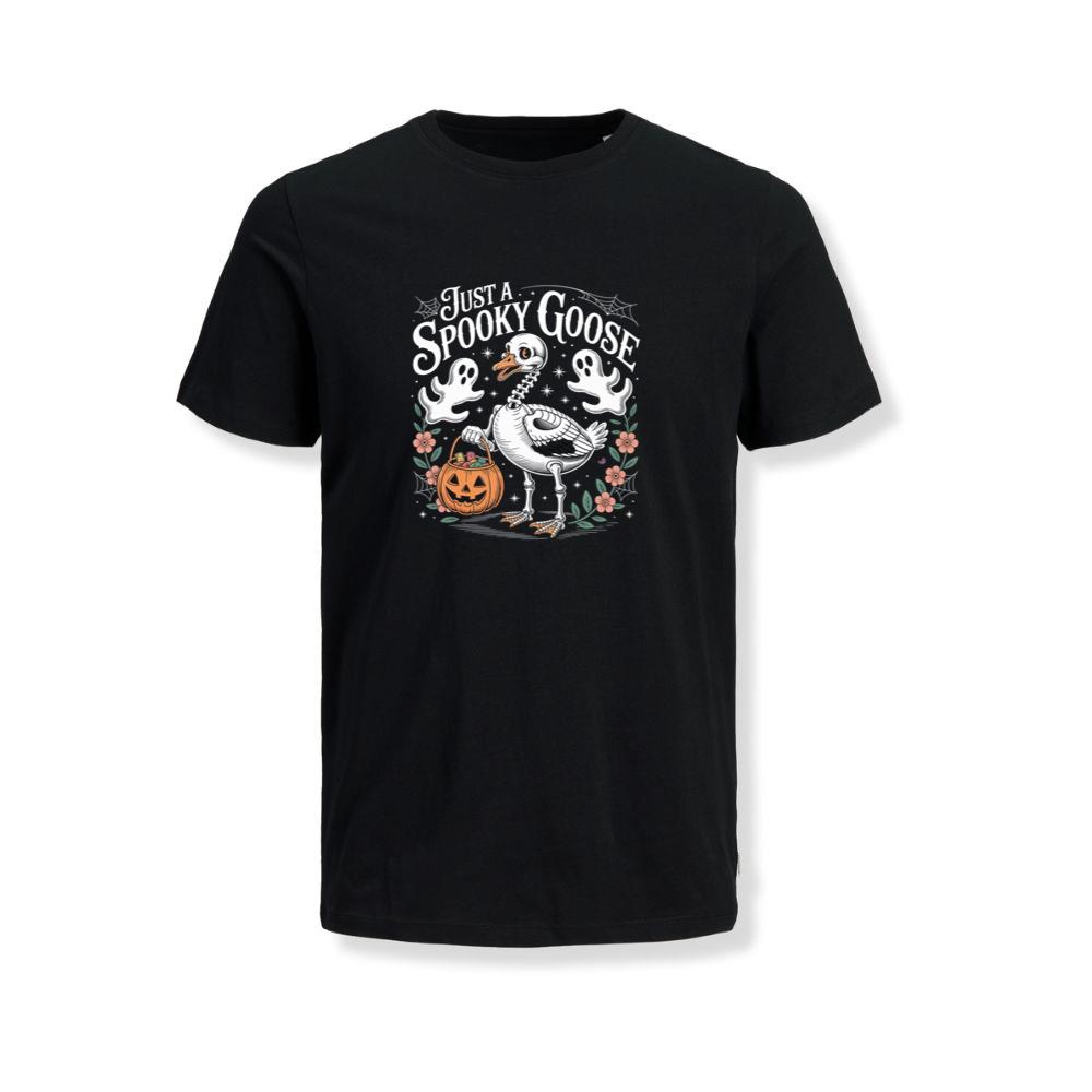 Just a Spooky Goose Funny Halloween Pumpkin Ghost Design T-Shirts