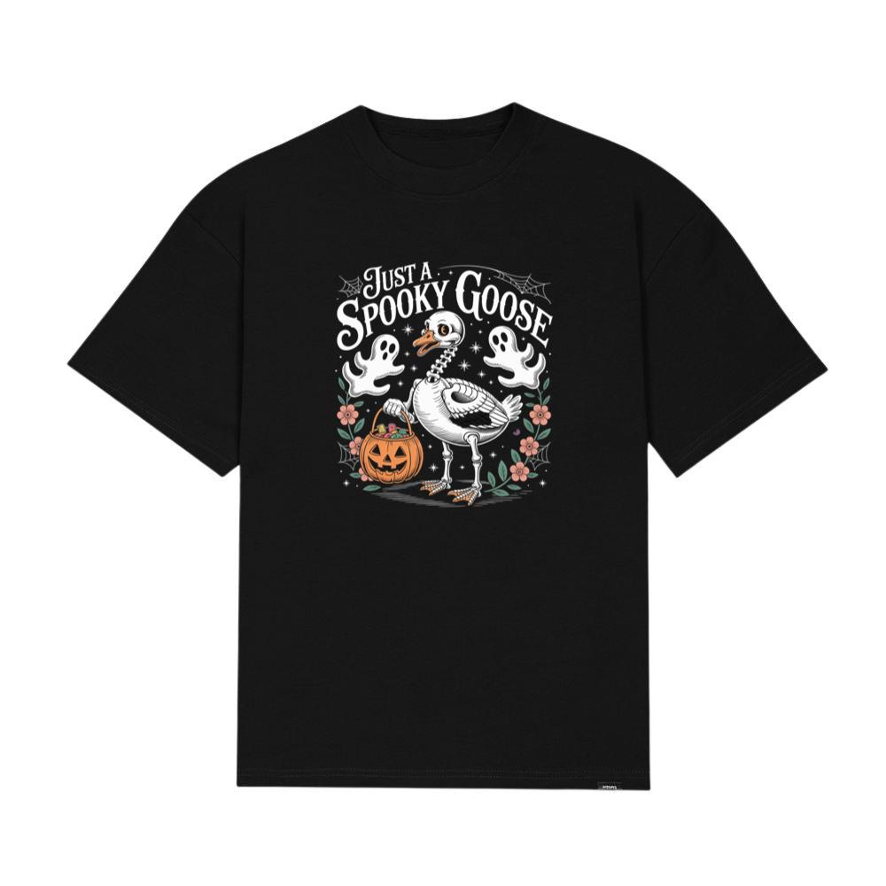 Just a Spooky Goose Funny Halloween Pumpkin Ghost Design T-Shirts