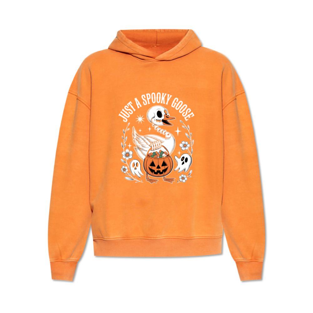 Just A Spooky Goose Halloween Pumpkin Design Hoodie