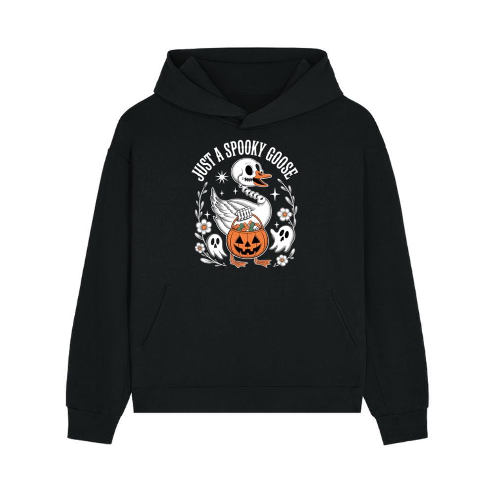 Just A Spooky Goose Halloween Pumpkin Design Hoodies