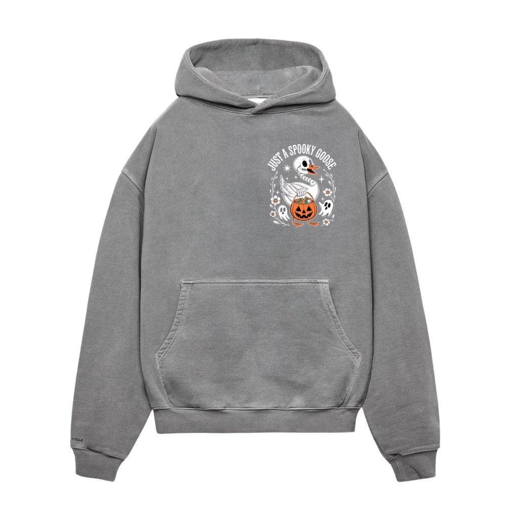 Just A Spooky Goose Halloween Pumpkin Design Hoodies