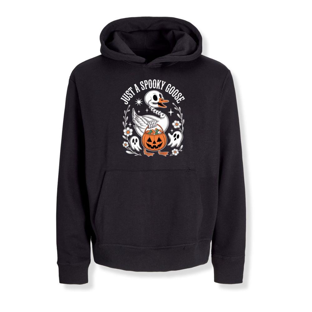 Just A Spooky Goose Halloween Pumpkin Design Hoodies