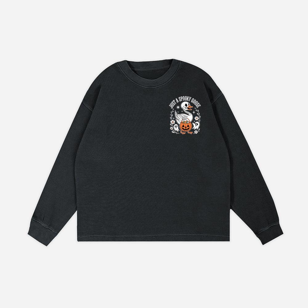 Just A Spooky Goose Halloween Pumpkin Design Sweatshirt