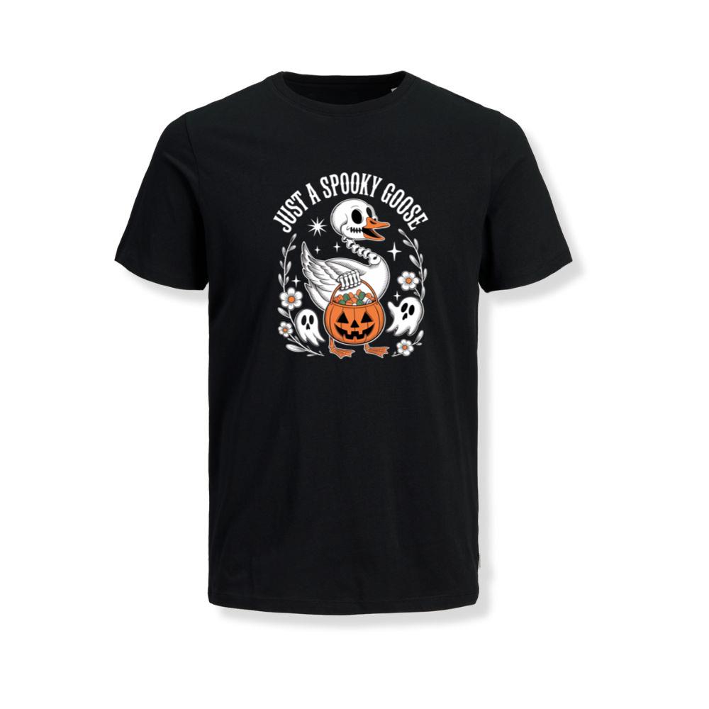 Just A Spooky Goose Halloween Pumpkin Design TShirt Myheroshop