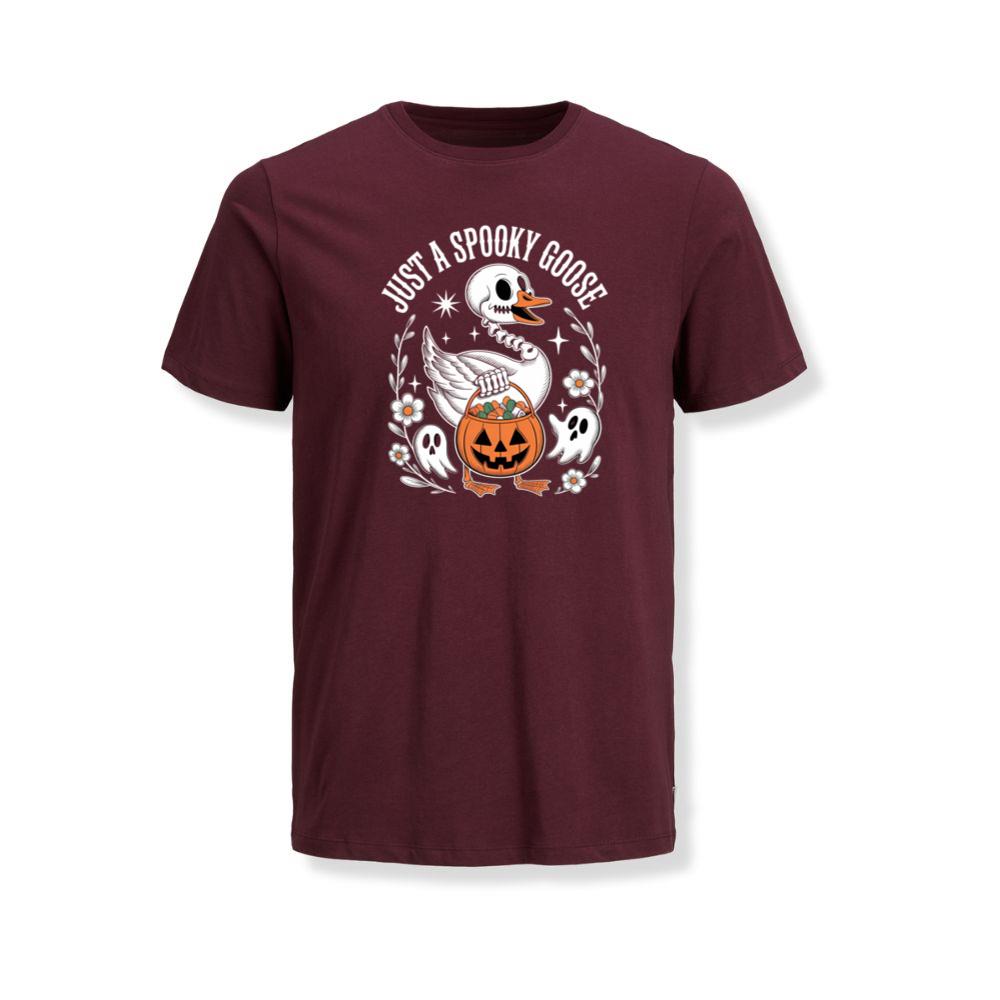 Just A Spooky Goose Halloween Pumpkin Design TShirt Myheroshop