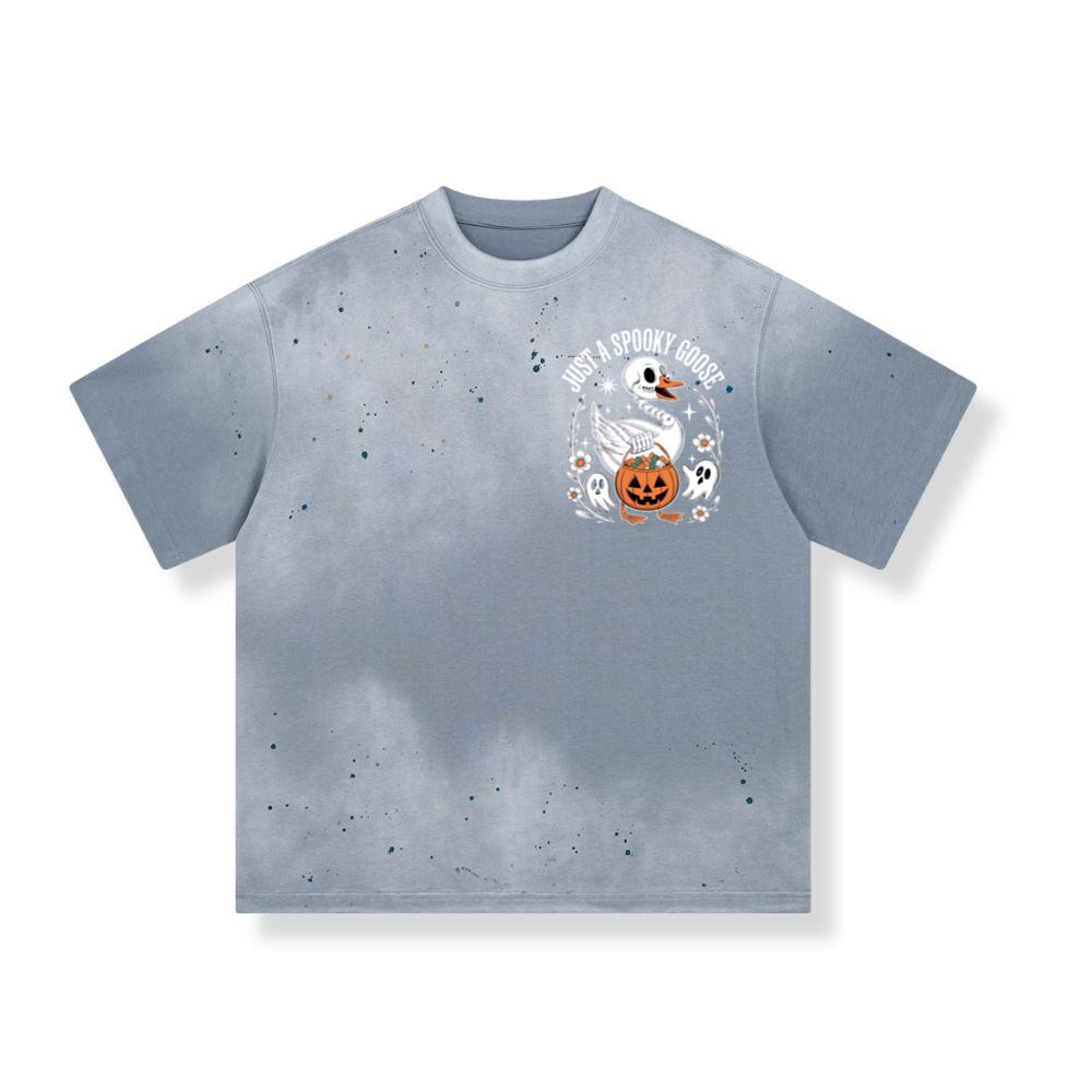 Just A Spooky Goose Halloween Pumpkin Design T-Shirt