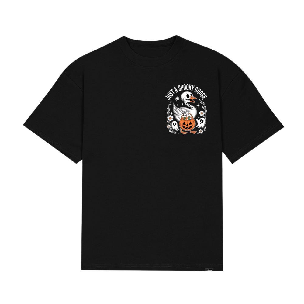 Just A Spooky Goose Halloween Pumpkin Design T-Shirt