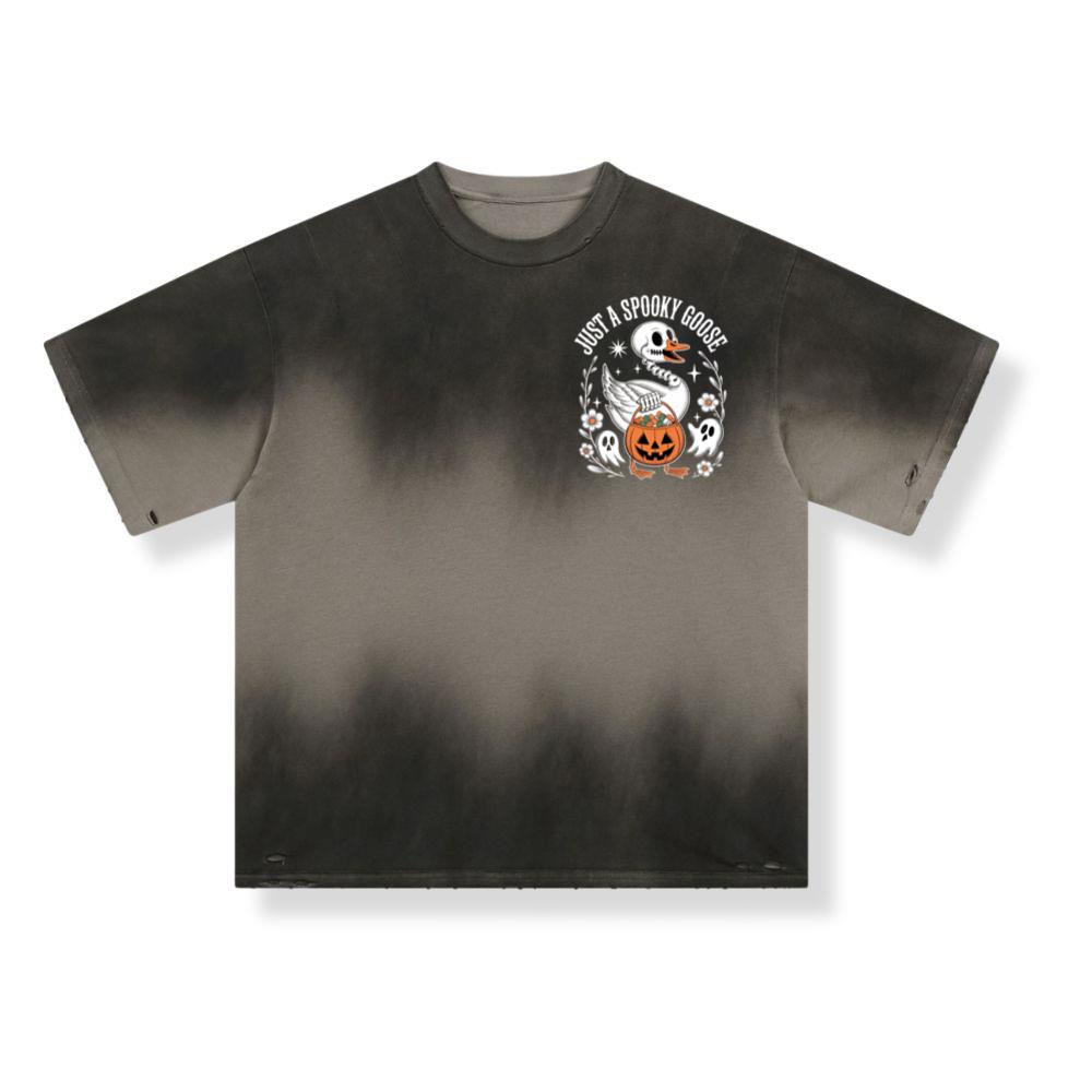 Just A Spooky Goose Halloween Pumpkin Design T-Shirt