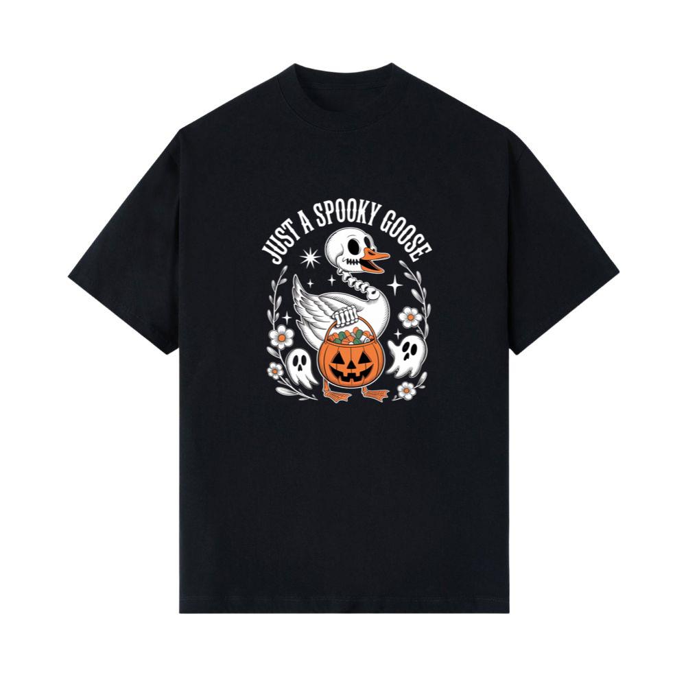 Just A Spooky Goose Halloween Pumpkin Design T-Shirts