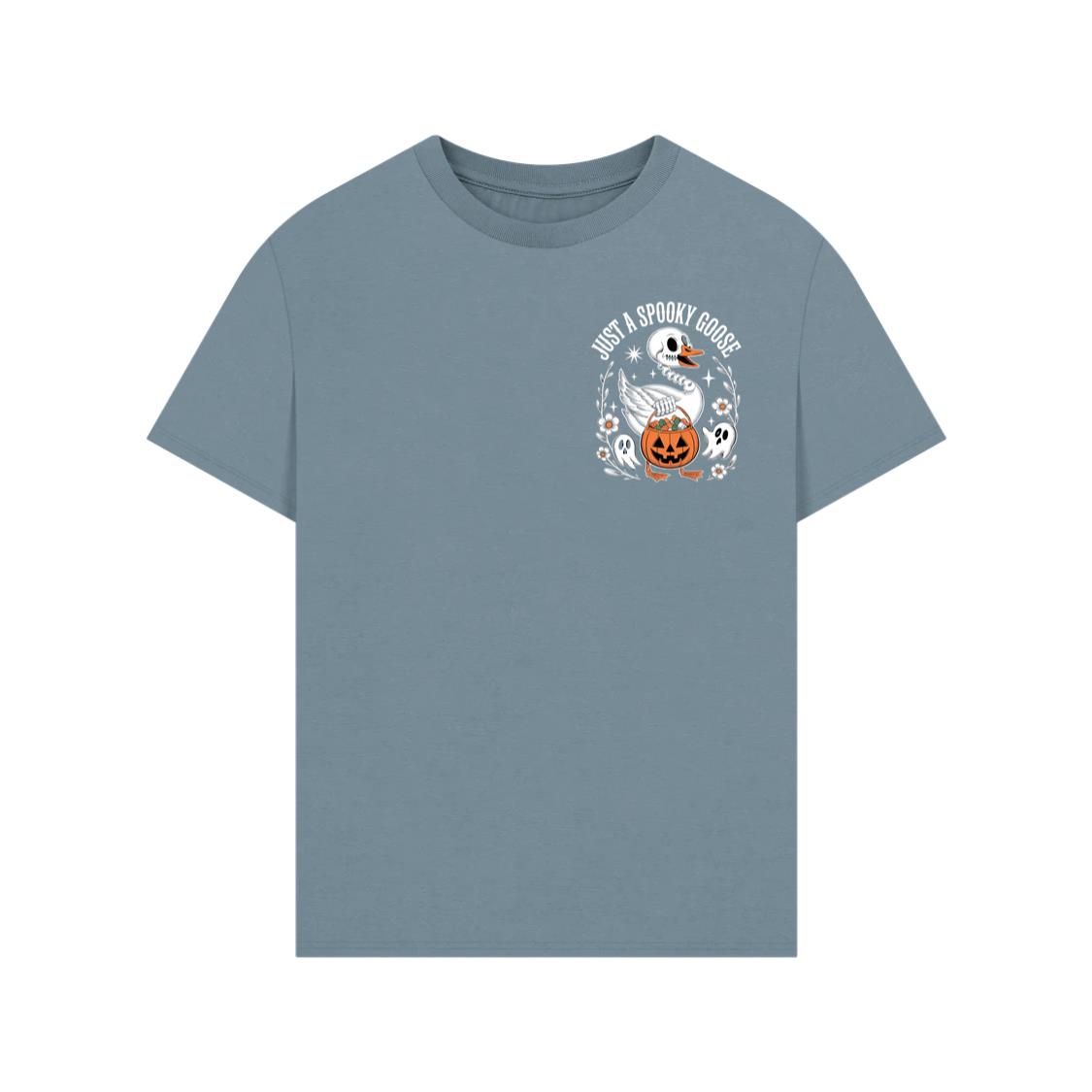 Just A Spooky Goose Halloween Pumpkin Design TShirts Enterthefit