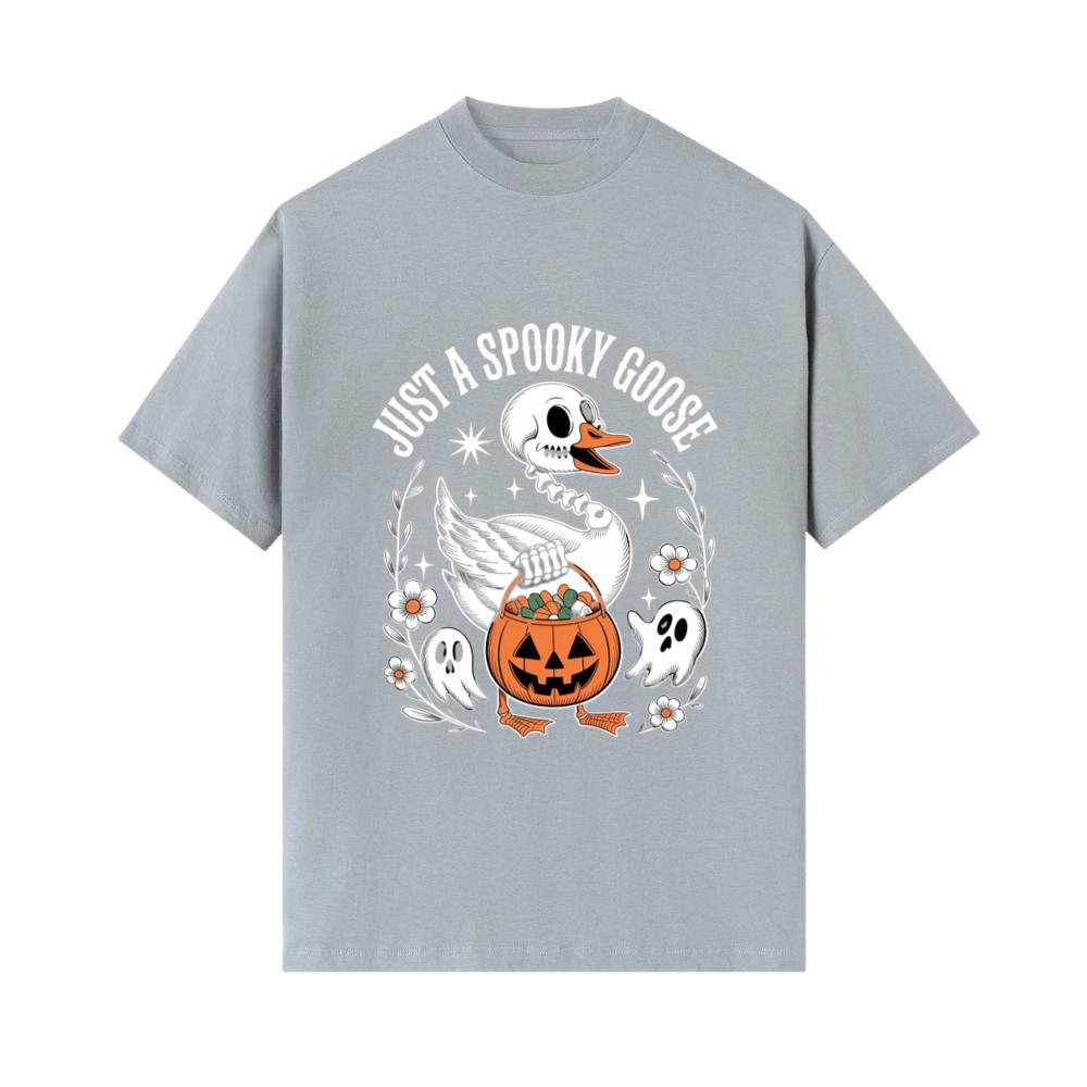Just A Spooky Goose Halloween Pumpkin Design T-Shirts