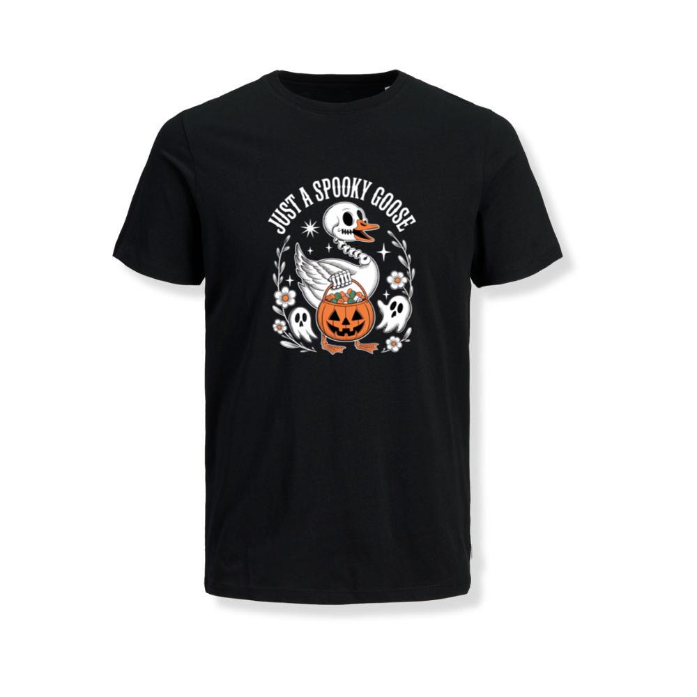 Just A Spooky Goose Halloween Pumpkin Design T-Shirts