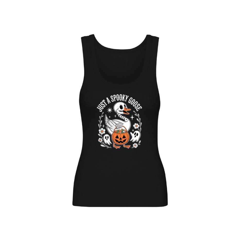 Just A Spooky Goose Halloween Pumpkin Design TankTop