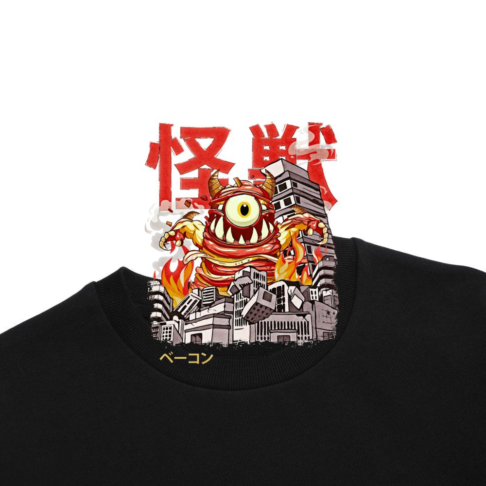 Kaiju Bacon Japanese Anime Monster Eyeball Sweatshirt - Image 5