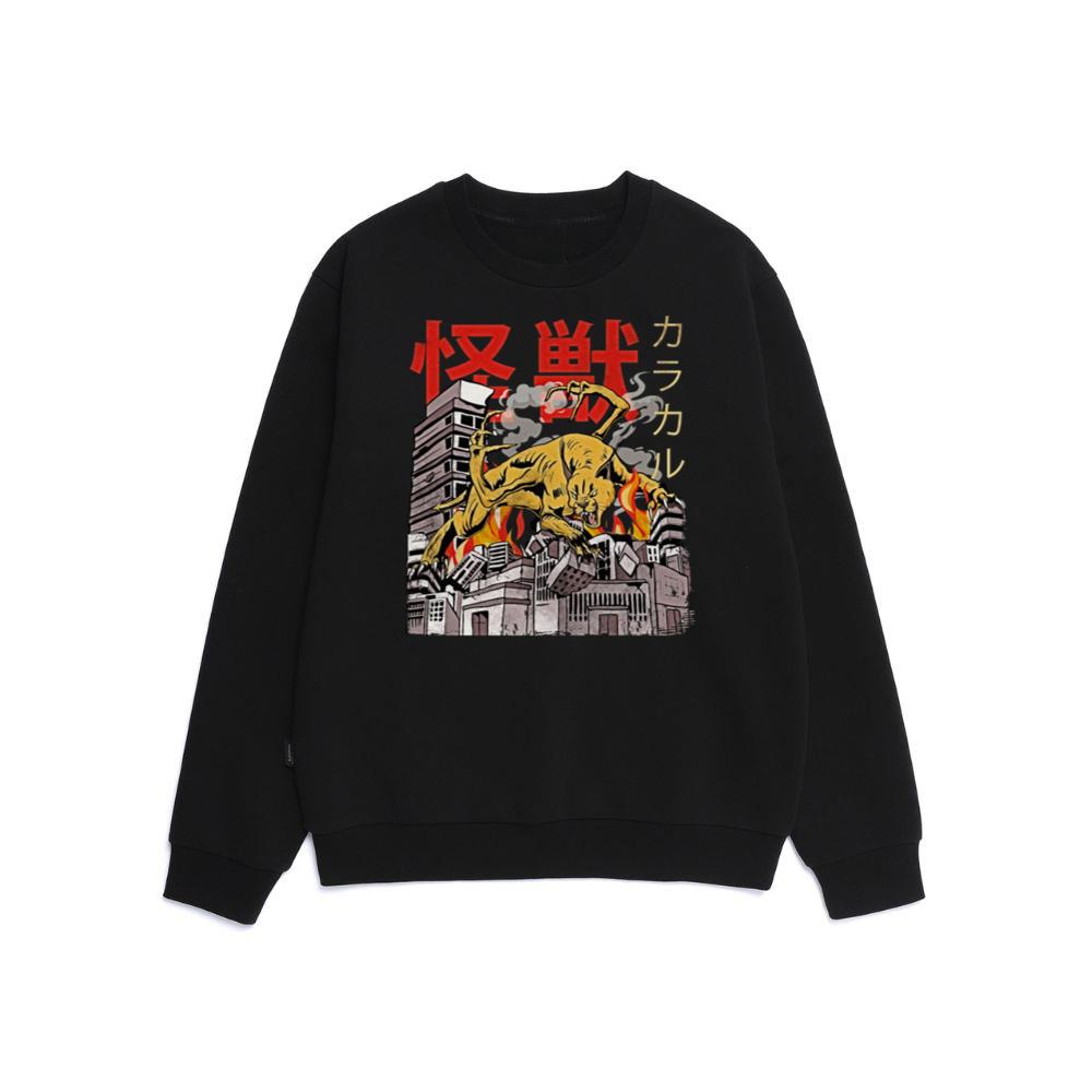 Kaiju Big Floppa Japanese Anime Monster Caracal Sweatshirt