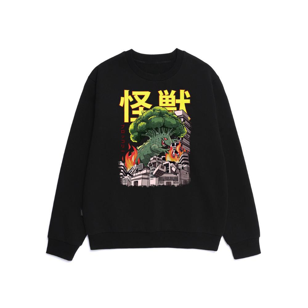 Kaiju Broccoli Japanese Anime Monster Vegan Sweatshirt
