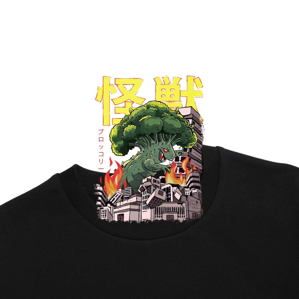 Kaiju Broccoli Japanese Anime Monster Vegan Sweatshirt - Image 5