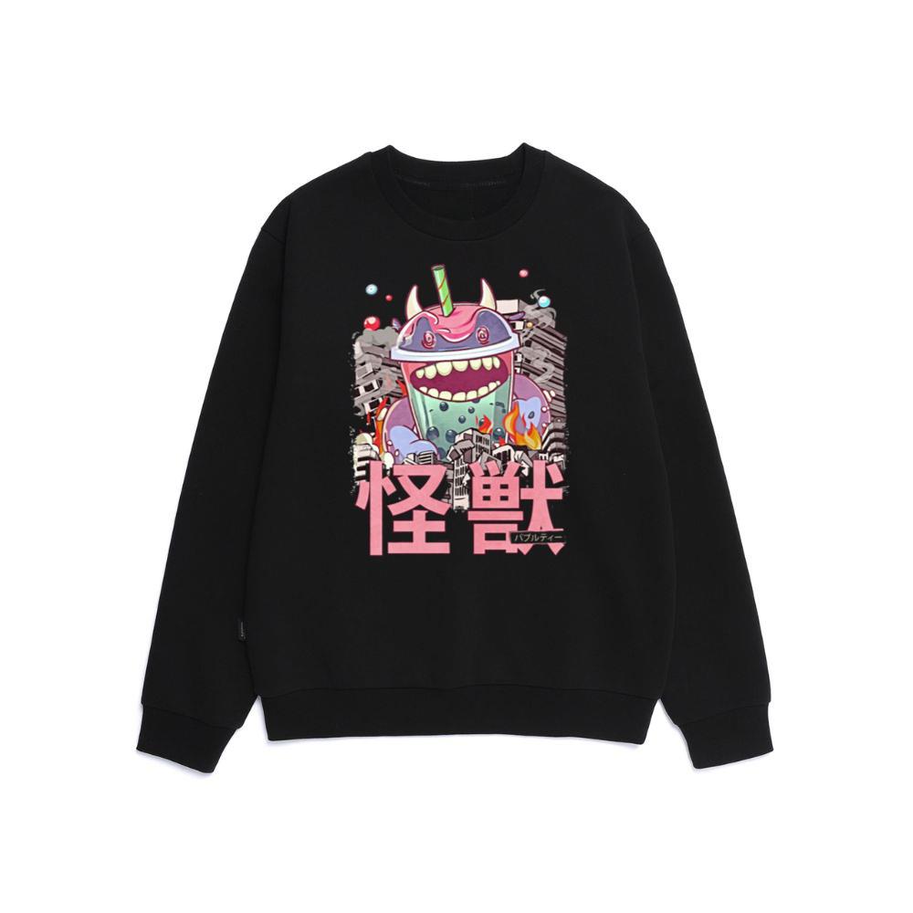 Kaiju Bubble Tea Japanese Anime Monster Boba Sweatshirt