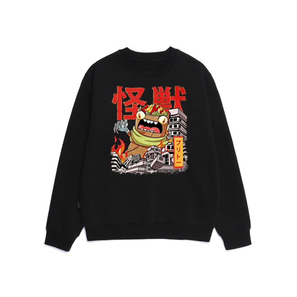 Kaiju Burrito Japanese Anime Monster Mexican Food Sweatshirt