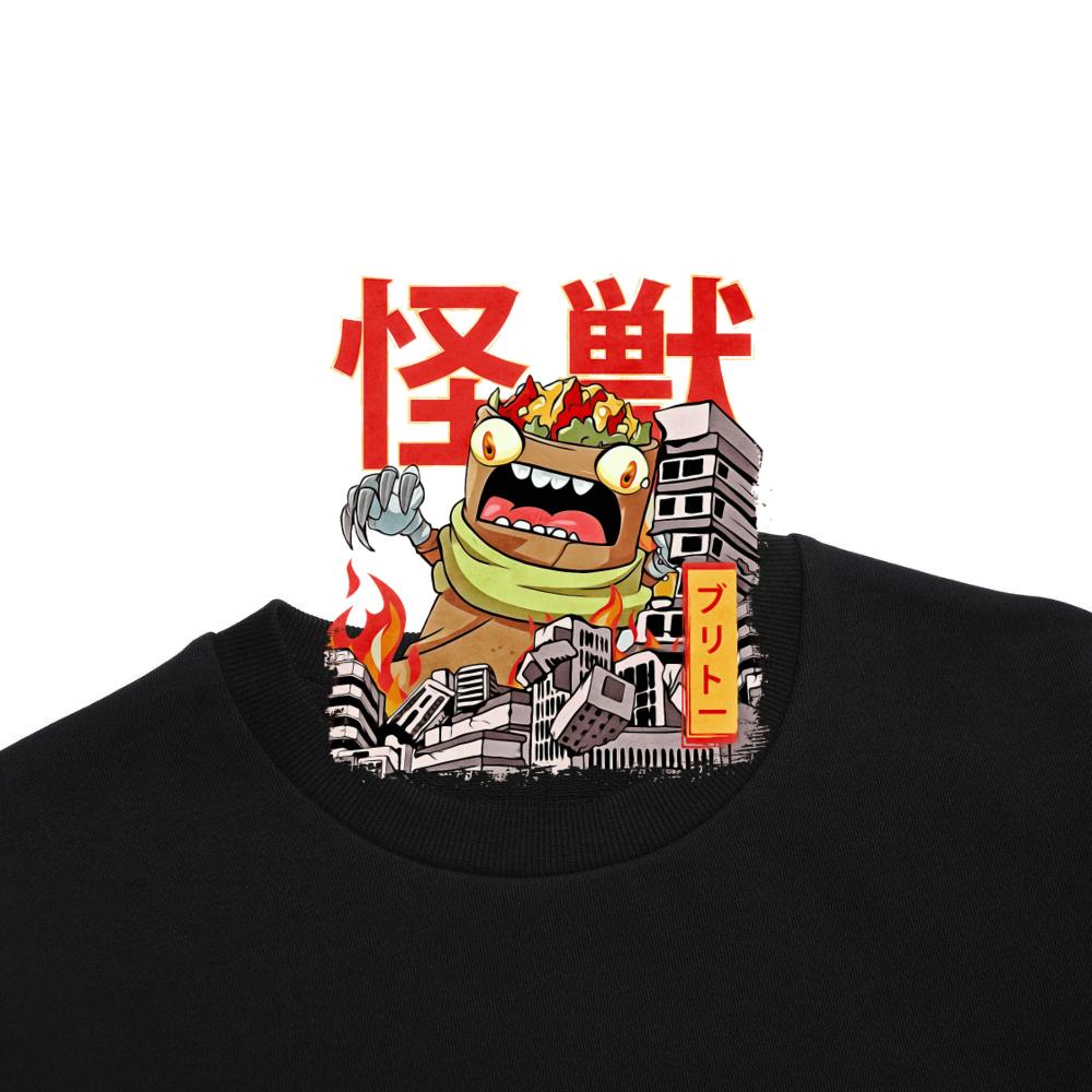 Kaiju Burrito Japanese Anime Monster Mexican Food Sweatshirt - Image 5