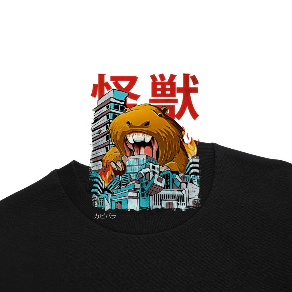 Kaiju Capybara Japanese Anime Monster Sweatshirt - Image 5