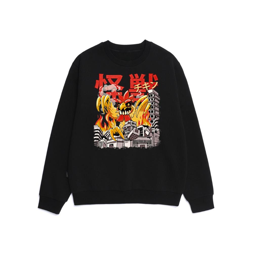 Kaiju Chicken Japanese Anime Monster Farm Animal Sweatshirt