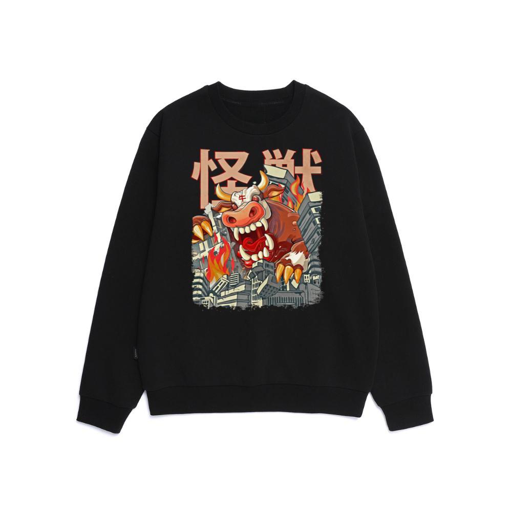 Kaiju Cow Japanese Anime Monster Cattle Heifer Sweatshirt