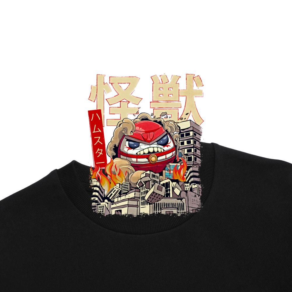 Kaiju Daruma Japanese Anime Monster Doll Sweatshirt - Image 5