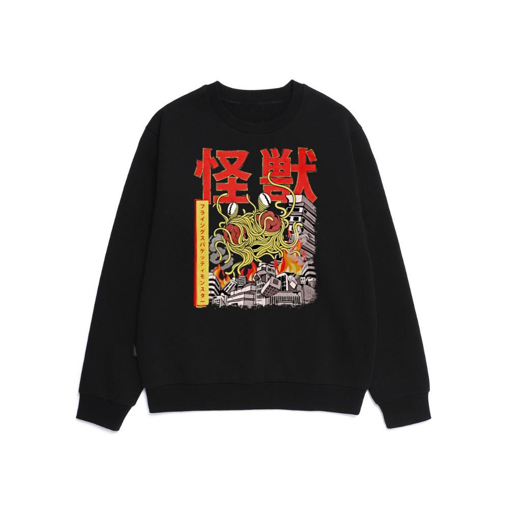 Kaiju Flying Spaghetti Monster Japanese Anime FSM Sweatshirt