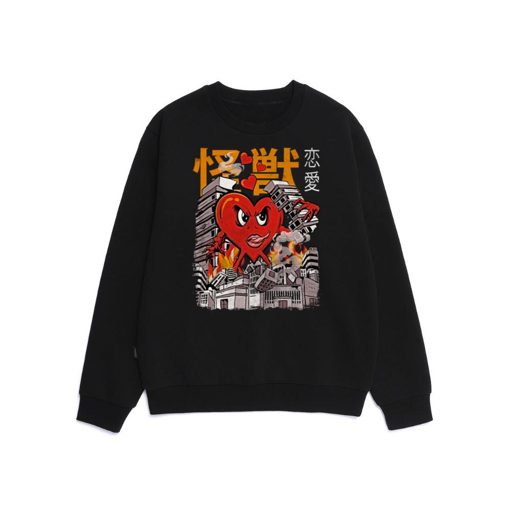Kaiju Heart Japanese Anime Monster Valentines Day Sweatshirt