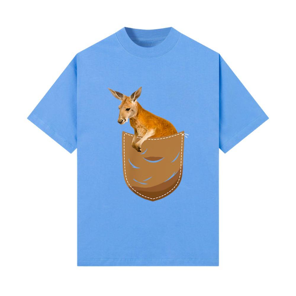Kangaroo In Pocket Funny Animal Lover T-Shirt T-Shirt