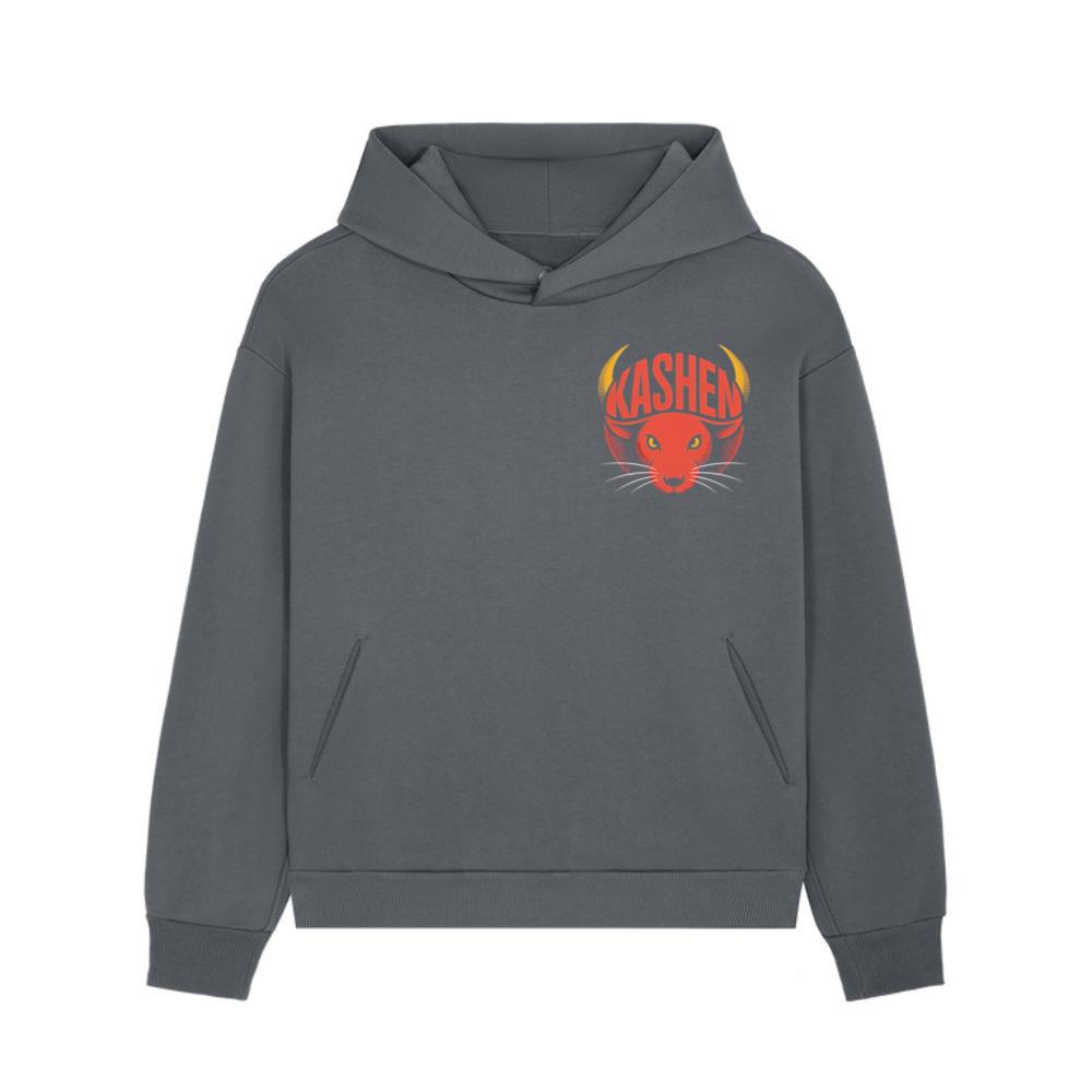 Kashen Cat Head Retro Graphic Design Hoodie - Image 2